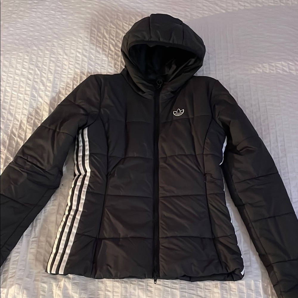 Adidas Women's Black Hooded Jacket
